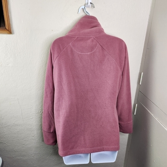 Calvin Klein Coat Women Large Mauve Pink Zip-Up Jacket - Picture 5 of 9